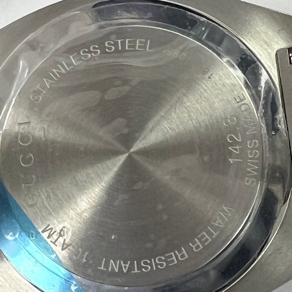 Authentic GUCCI GG2570 Swiss Blue Dial Stainless Steel Men's Watch YA142303 - Picture 7 of 8